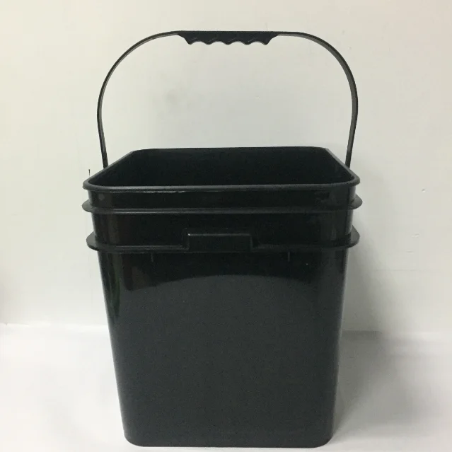 5 галлонов 20 л 30 л черный квадратный ведро пластиковый ствол