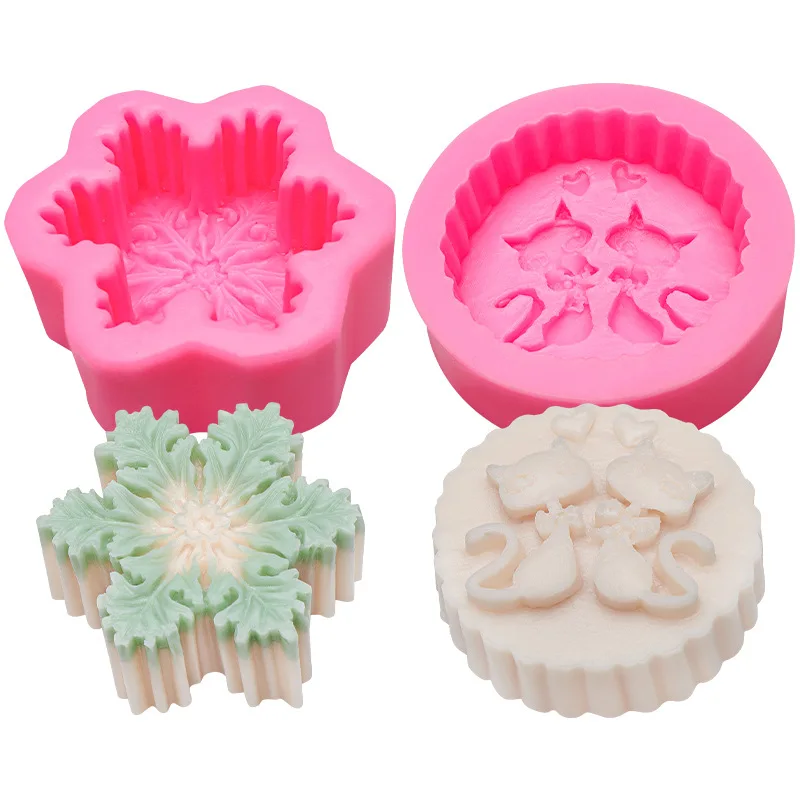 Cat Modeling Silicone Mold Cake Baking Decorative Plaster Ornaments Making Mould DIY Soap Aromatherapy Candle Making Tools