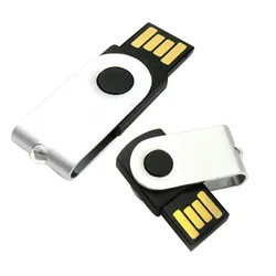 Custom Logo Promotional Gift Waterproof Metal Mini 2.0 Usb Flash Drive Swivel Stick 1 gb 2 Gb 4GB 8GB 16GB 32GB 64GB 128gb 256GB