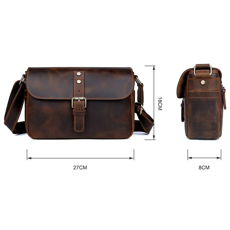 J.M.D Hot Selling Customized Full Grain Leather Crossbody Bag Men Designer Bag Genuine Leather Ladies Shoulder Bag