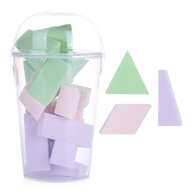 Ice Cream Cup Cosmetic Tools Powder Puff Makeup Sponge Blender With Packaging Box