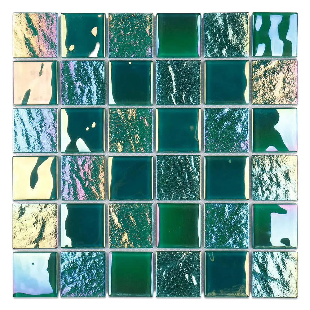 Square modern design 300*300mm Indoor and Outdoor swimming pool mosaic tile,crystal mosaic tile,blue mosaic tile for bathroom