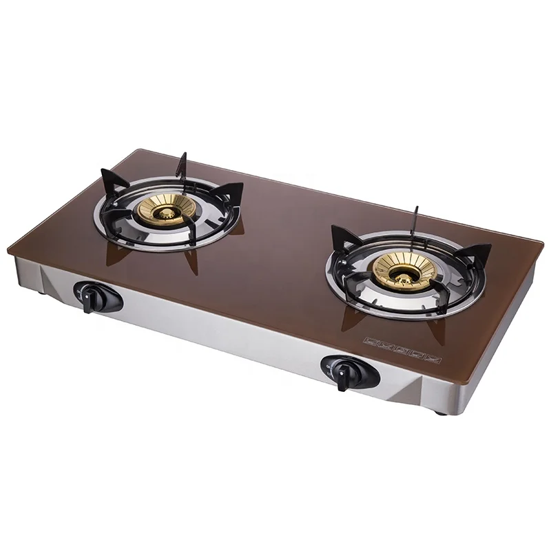 Factory wholesale double burner gas stove for home use  DGC-202SG
