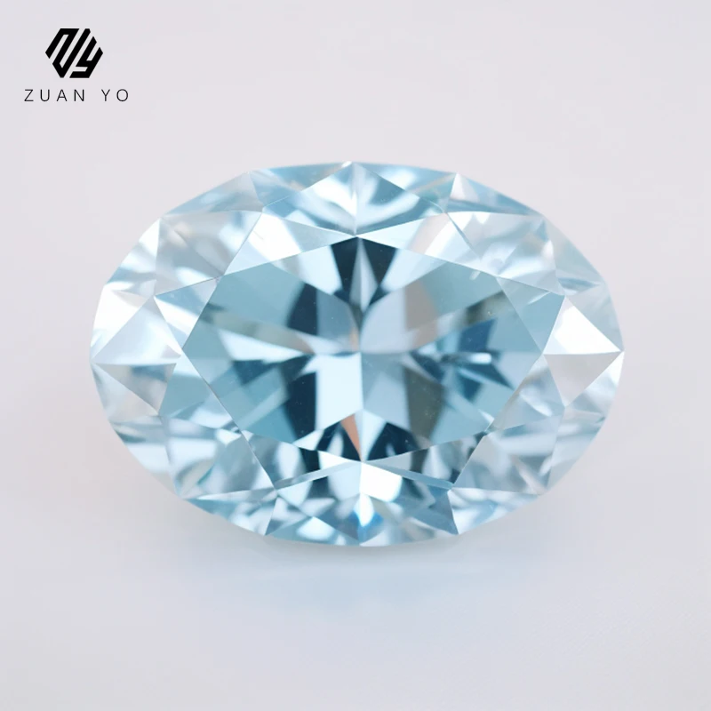 Wholesale Lab Created Diamonds Near Me Buy Oval Cut Fancy Intense Greenish Blue VS1 Cost of Lab Diamonds CVD CIA IGI Certified