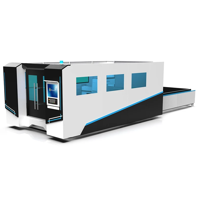 Fiber laser cutting machine with exchange table for metal working industry