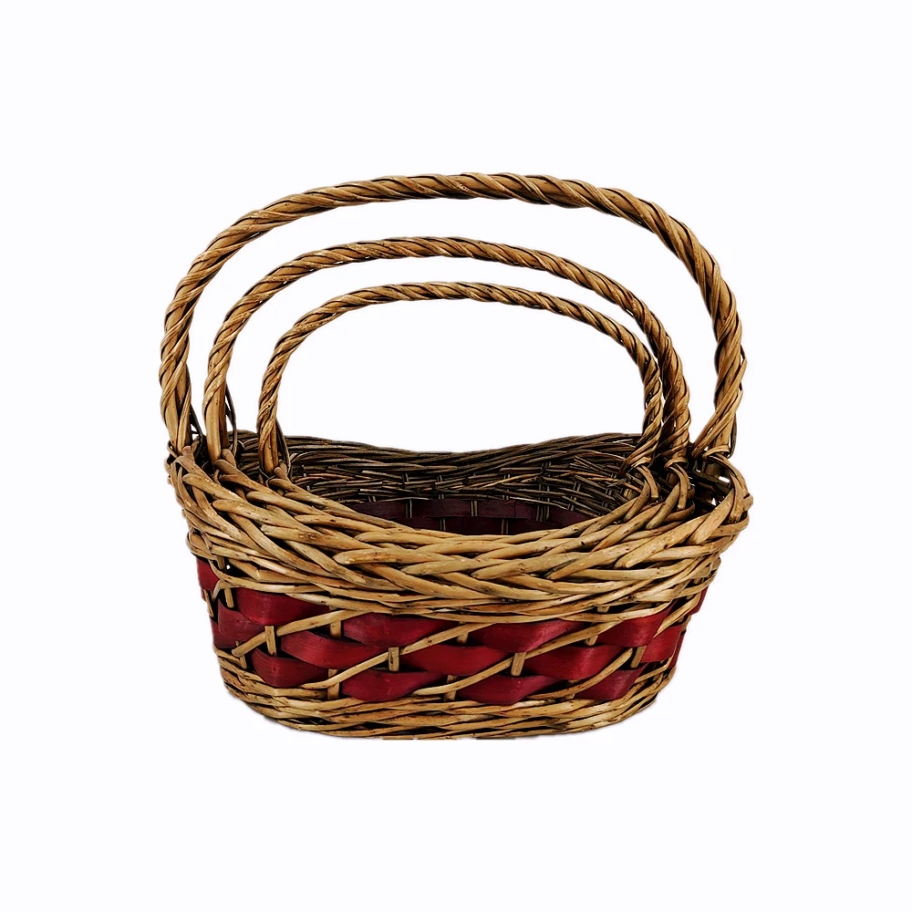 Плетеные корзины ручной работы 100%, Заводская Продажа, цветные корзины для хранения, плетеные корзины