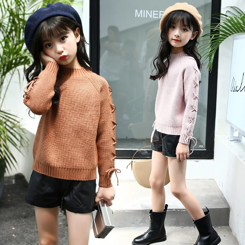 
Kids Sweaters Girl Winter Clothes Warm Thick Knitted Pullover Sweater Knit Baby Girl Clothes 10 12 Teenage Girls Clothing 
