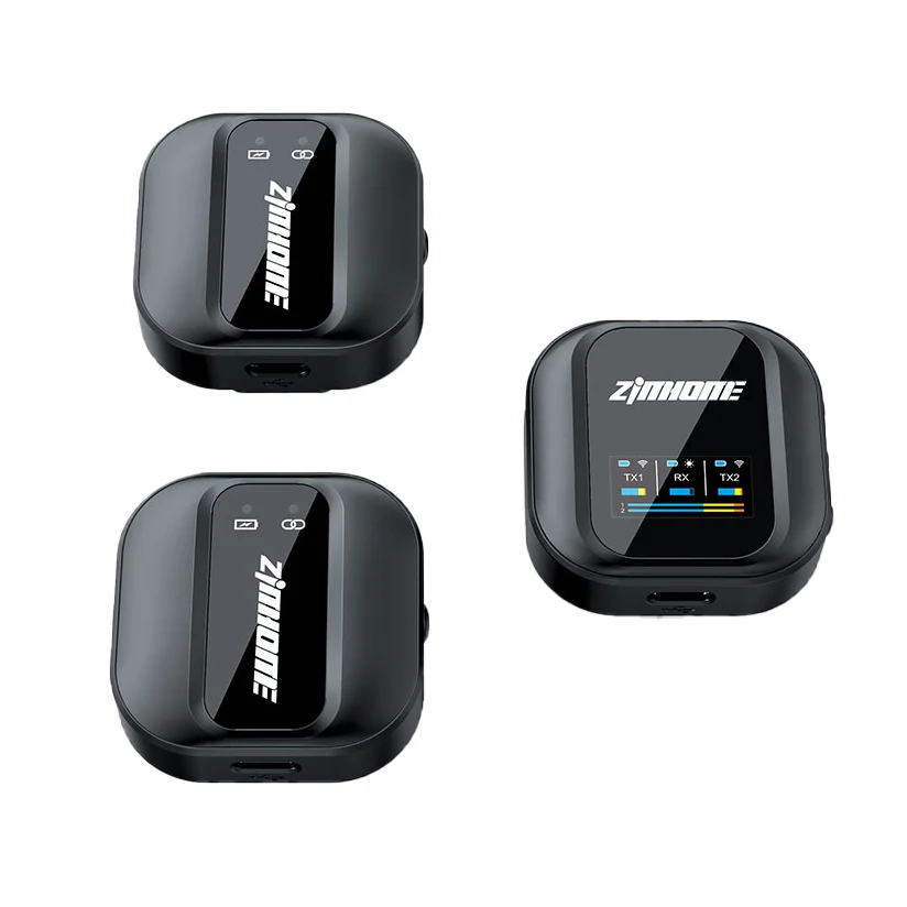 OEM 2.4Gz Wireless Dual Lavalier Transmitter and Receiver and Microphone for Ipad Video Calls