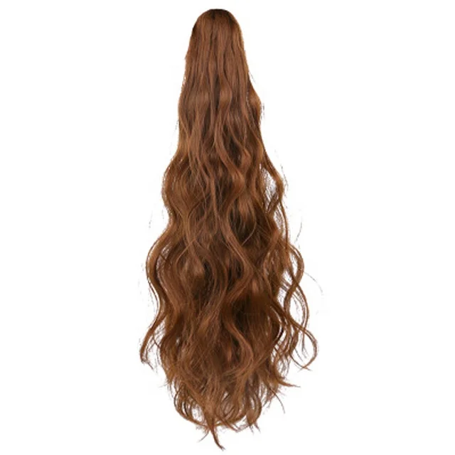 Manufacturers Wholesale Ponytail Grab Pony Tail Wig ,Braid Corn Ironing Wigs,  Piece Web Celebrity Binding Style Long Curly Hair