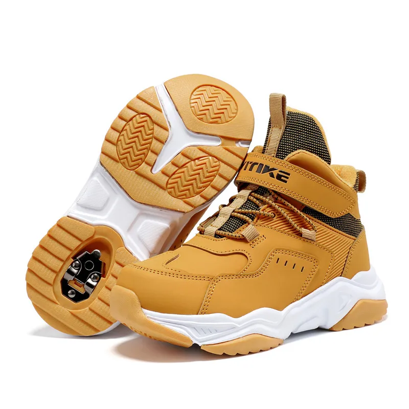 
High Quality Stylish High Ankle Non Slip Children Casual Shoes Outdoor Sport Warm Kids Sneakers 