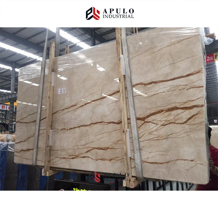 Turkish top quality sofitel/sofita golden beige marble tile spider turkish marble crema eva marble slab and cut size tile