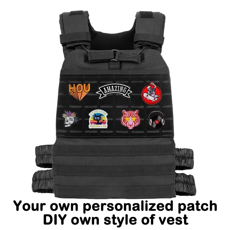 Huasheng Oxford Fitness Plate Carrier Gym Weighted Vest Tactical Cross fit Weight Vest
