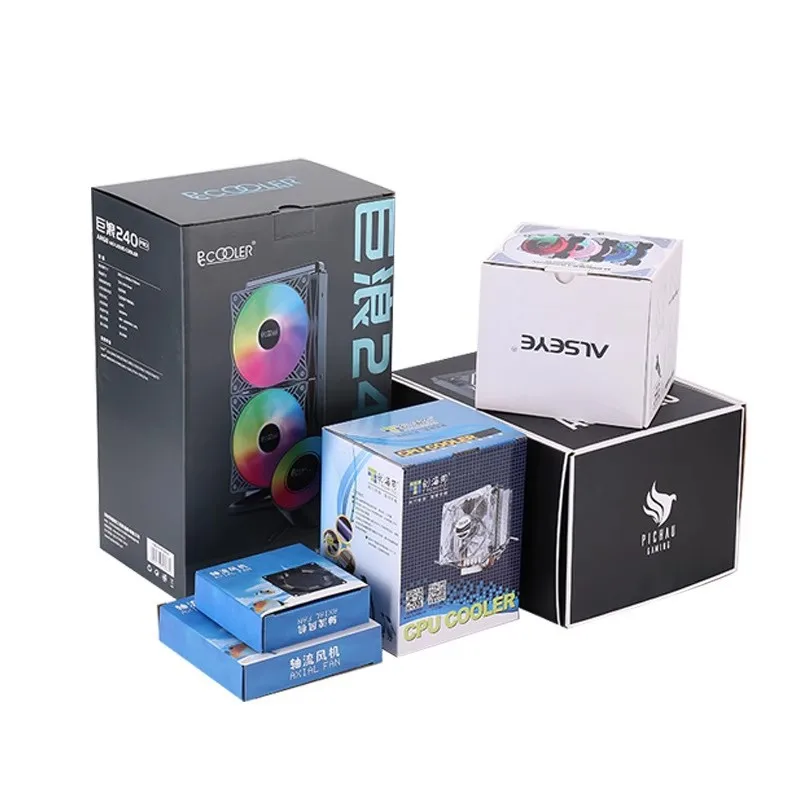 Custom Electronic Productions silvery Paperboard Rectangle Paper Packaging Box china factory