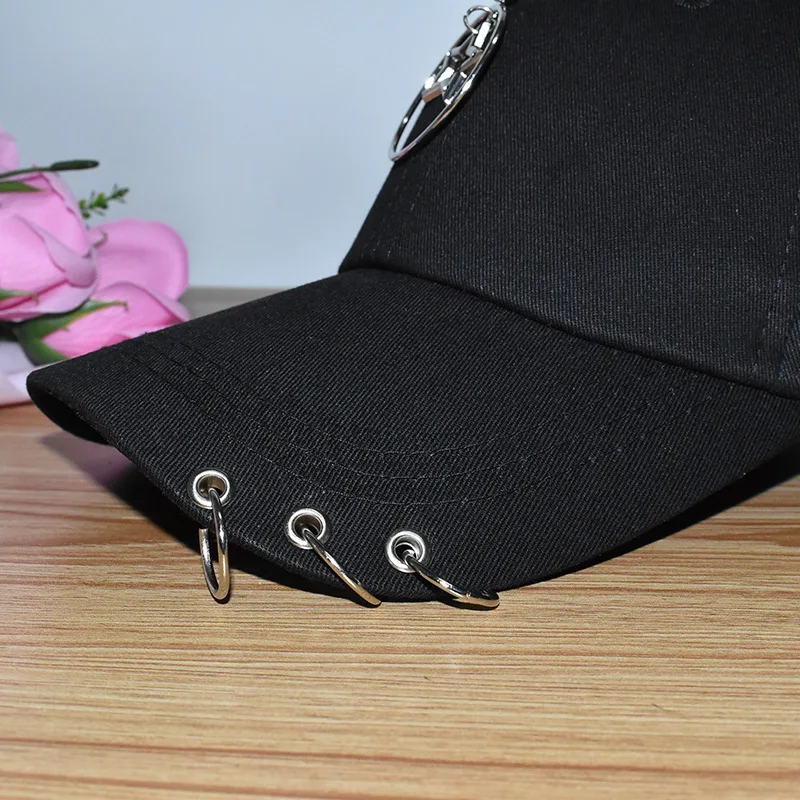 High quality sports caps factory custom metal chain patch baseball cap wholesale