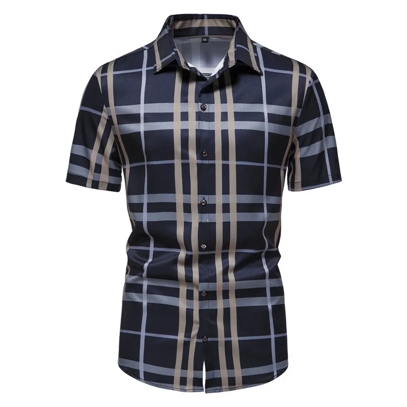 Wholesale men shirts designer print base white men street wear shirts