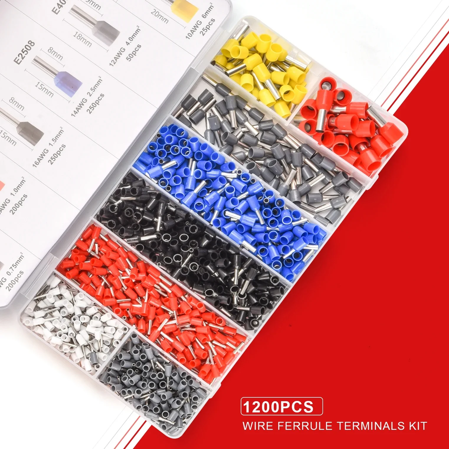 Tubular Terminals Crimping Pliers Wire Mini Ferrule Crimper Tools Household Electrical Kit