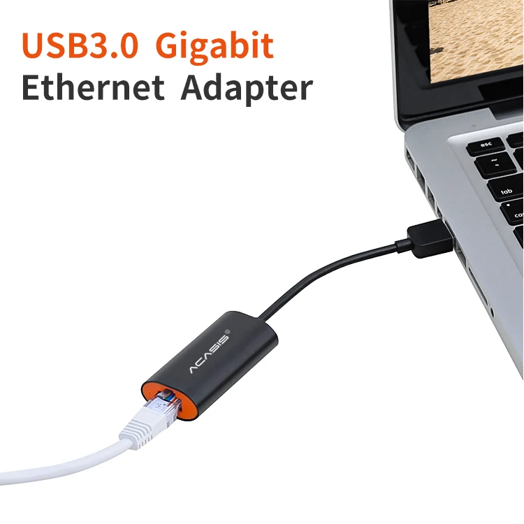 Адаптер Ethernet ACASIS USB 10/100/1000 Мбит/с сетевая карта к RJ45 Lan для MacBook Windows 7/8/10
