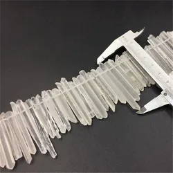 Extra Thin! Raw Slender Quartz Crystal Points Long&Thin Crystal Stick Beads Rough Quartz Points Spike supplies 3-5x35-55mm