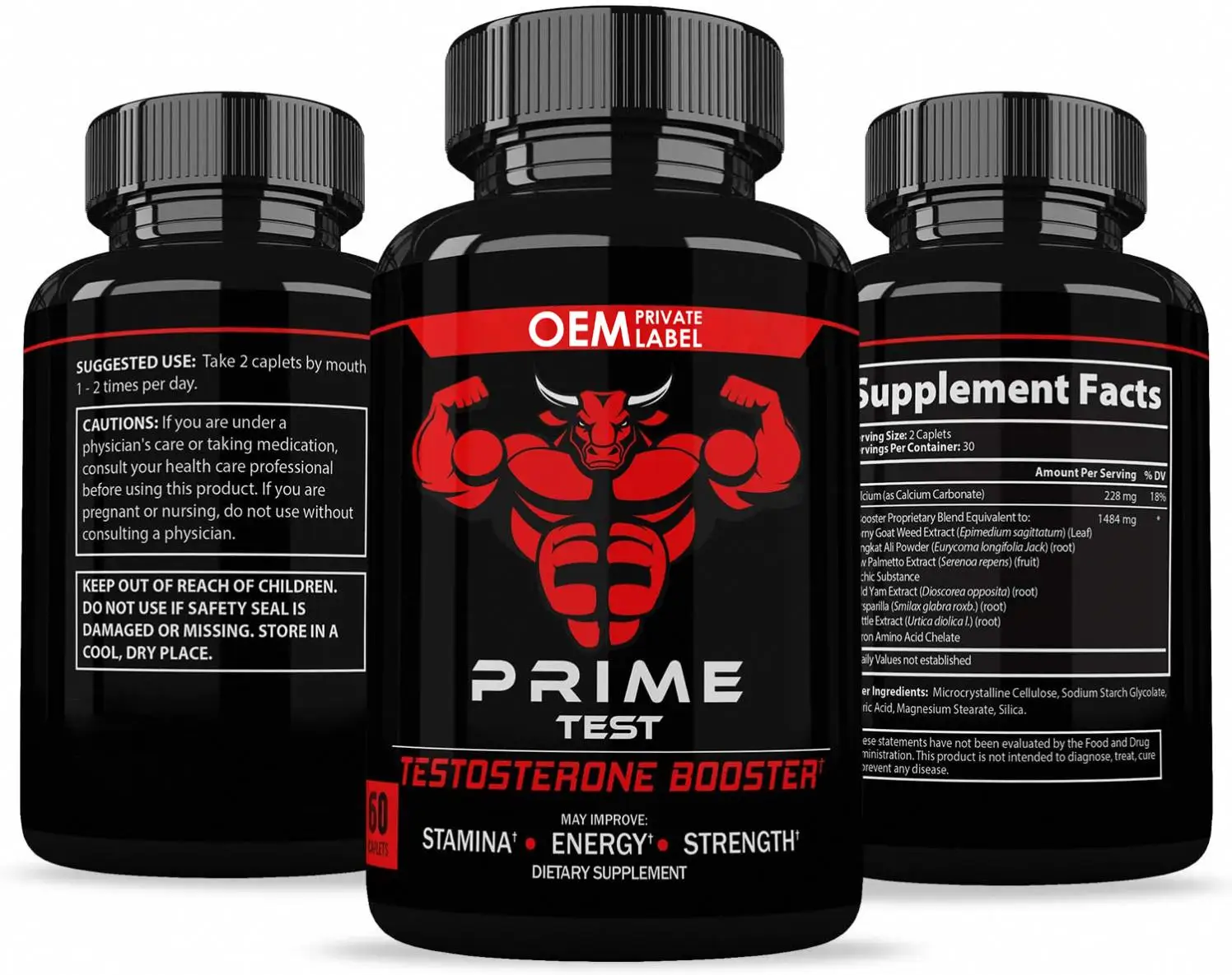 OEM Test sterone Booster capsules Terrestris & Boron Supplement | Max-Strength ATP & Test Booster | Daily Workout Supplements