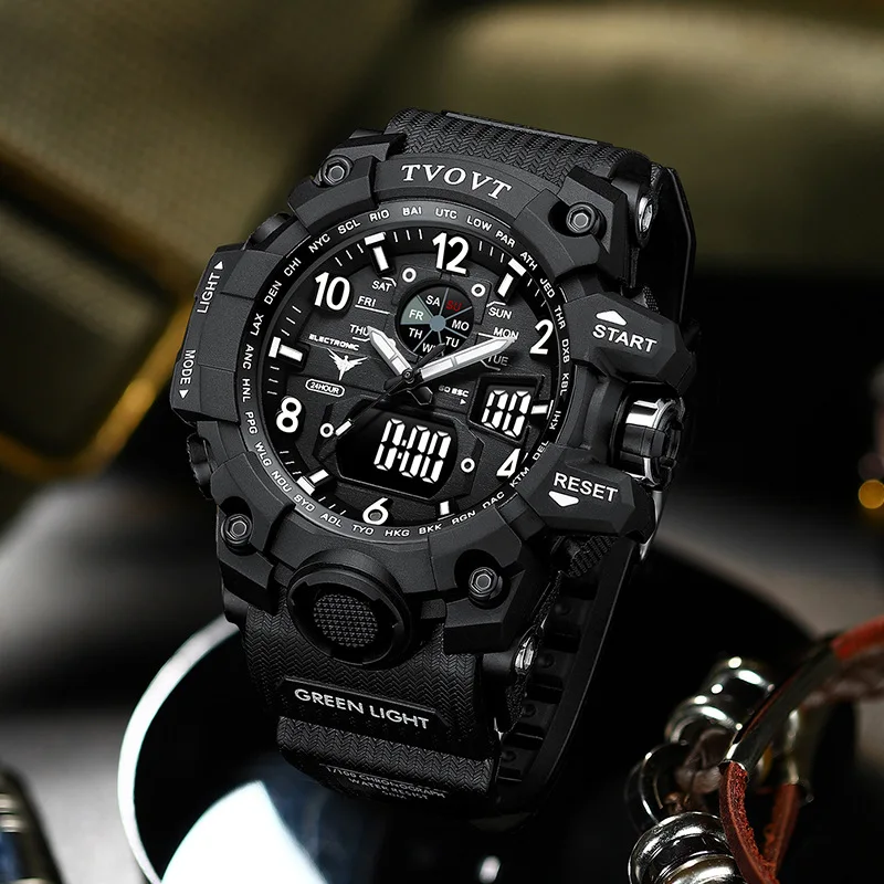 Sport Watches Mens 2023 Brand  Waterproof Shockproof Watch Dual Display Auto Date Male Digital Wristwatches Reloj