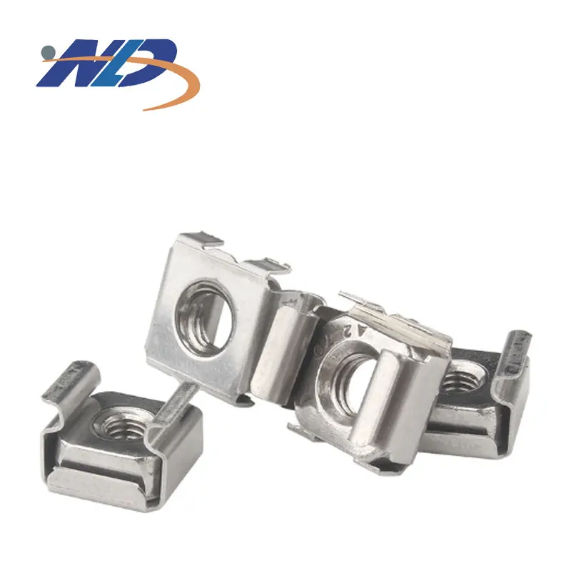Oem Custom Fabrication 304 stainless steel square clamp galvanize Zinc-nickel Hex lock cage nut