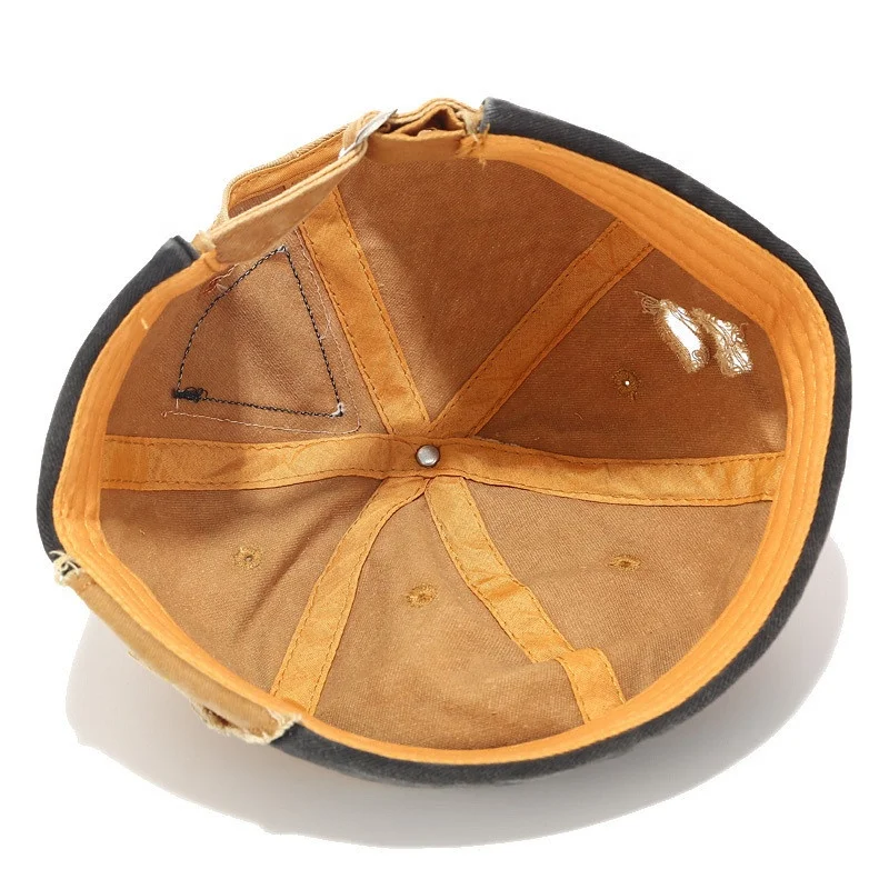 Custom Docker Brimless Sailor Blank Baseball Cap Stone Washed 100% Cotton Blank Men Multi Colors Custom Logo 6-panel Hat Unisex