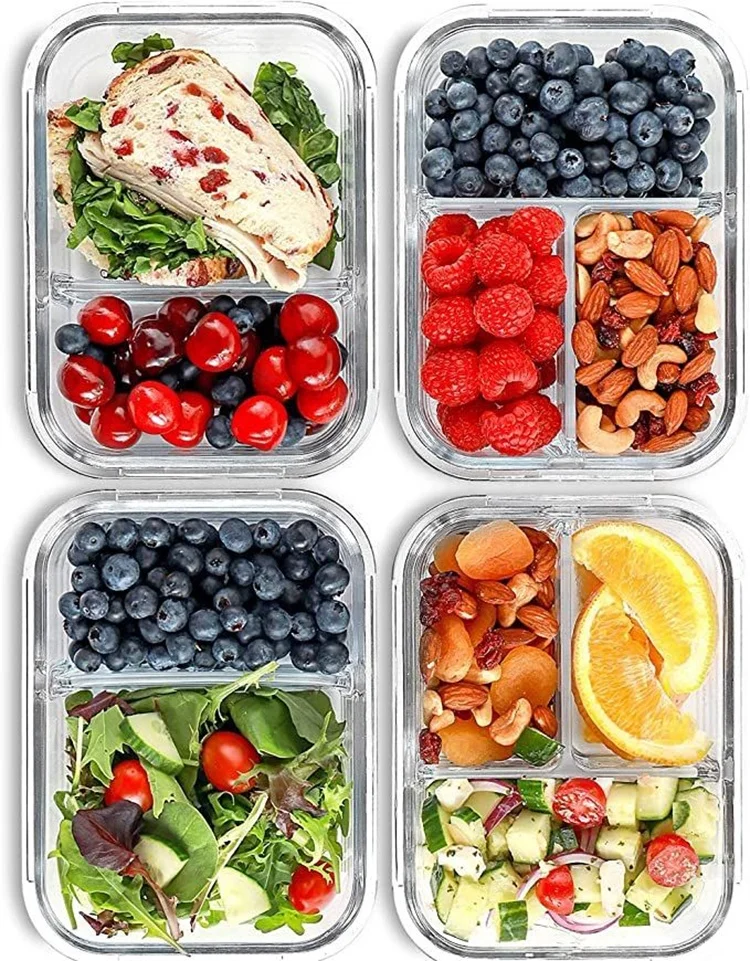 Supplier Premium Quality High Borosilicate Glass Food Container Sets Kitchen Storage Lunch Box Set