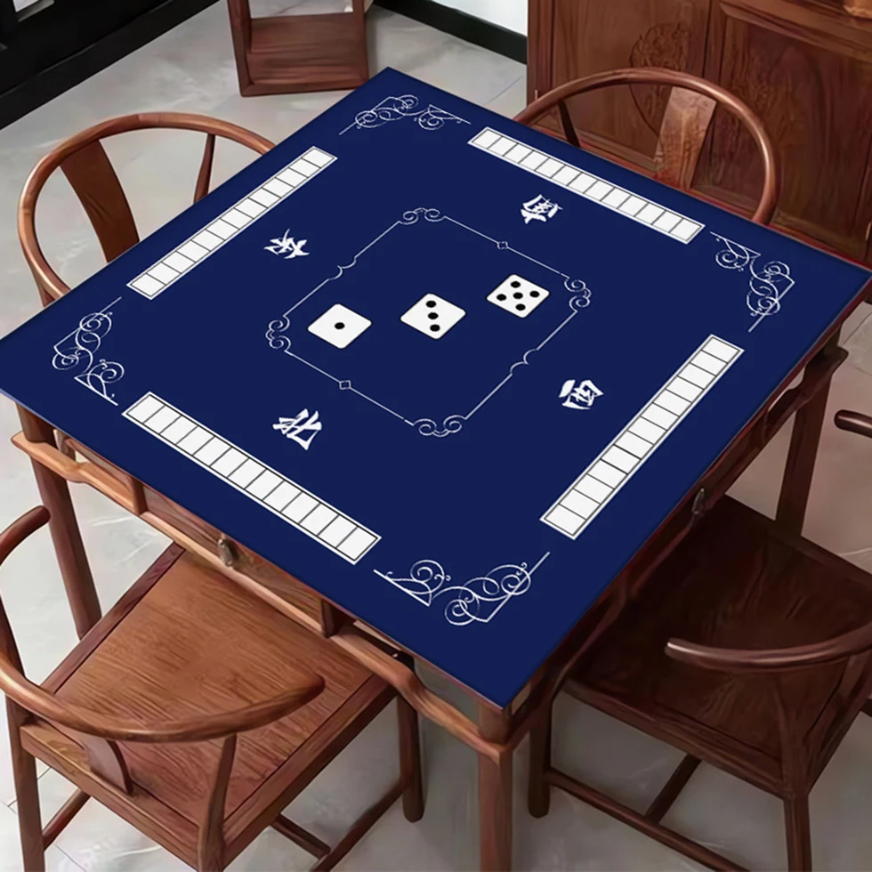 Square Rubber Mahjong Table Mat Table Topper Portable Layout for Family Party Club