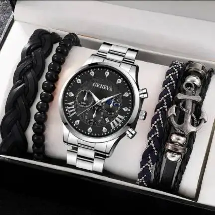 2023 Mens Fashion Minimalist Watches Fashion 3 pcs bracelets & men watches luxury mens gift set CC006