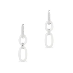 2021 New Arrival Women Casual/Sporty White Black Ceramic 925 Sterling Silver Drop Earring