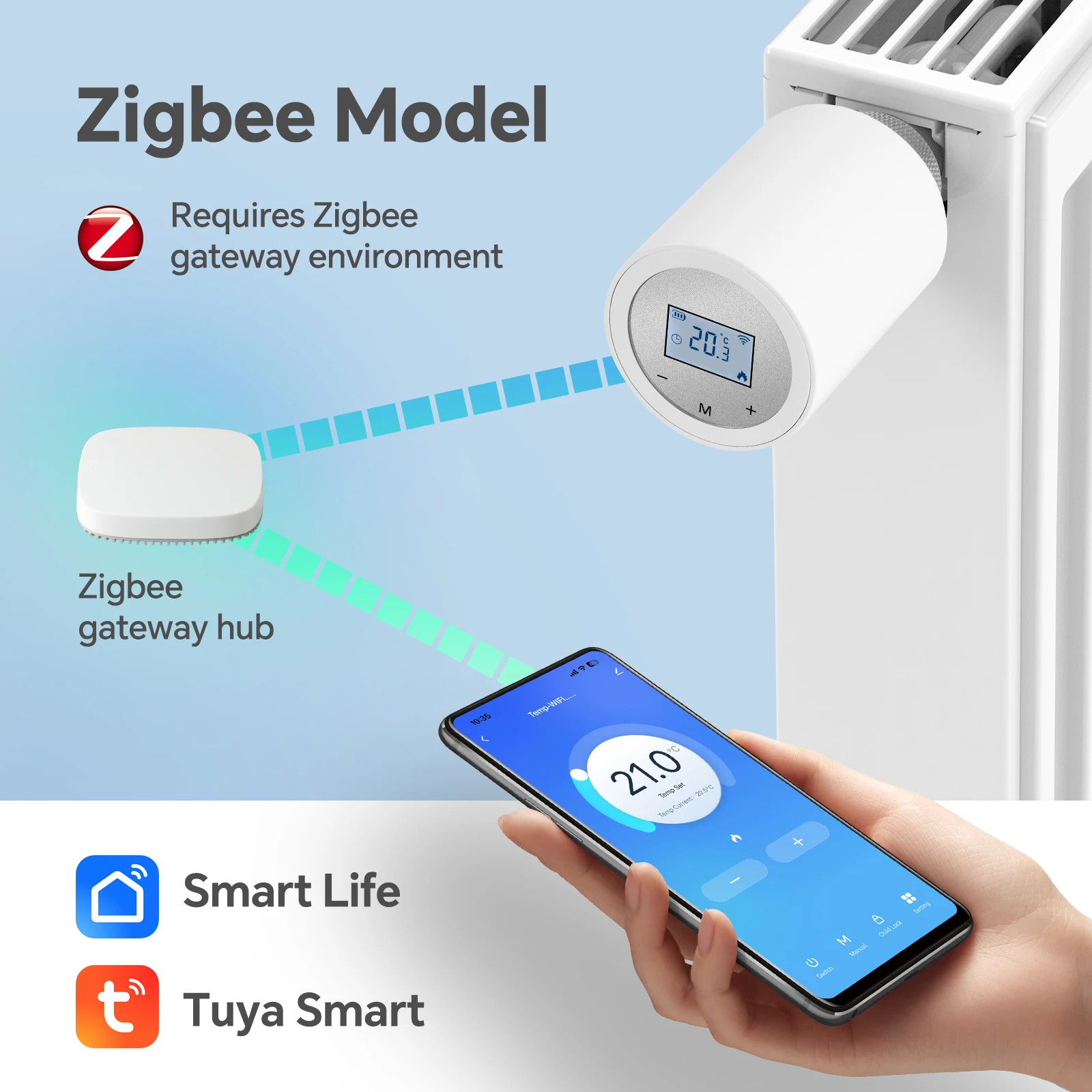Термостатический радиаторный клапан Beok smart trv m30 * 1 5 Интеллектуальный Wi-Fi привод клапана для радиаторов