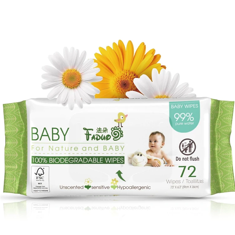 Manufacture Free Sample Popular Eco Friendly Natural Biodegradable Baby Wipes