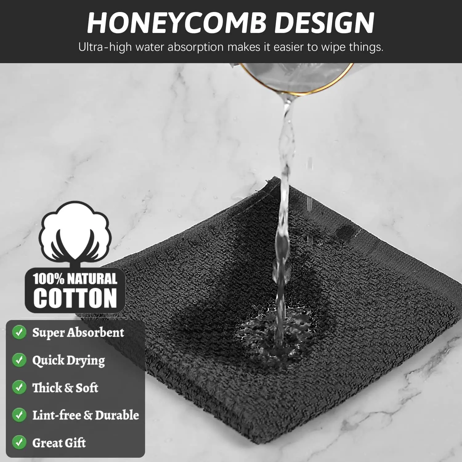 Factory Kitchen 100% Cotton towel Quick Drying Soft Cleaning Cloths for Dish Absorbent Woven Striped Plaid Home Towel