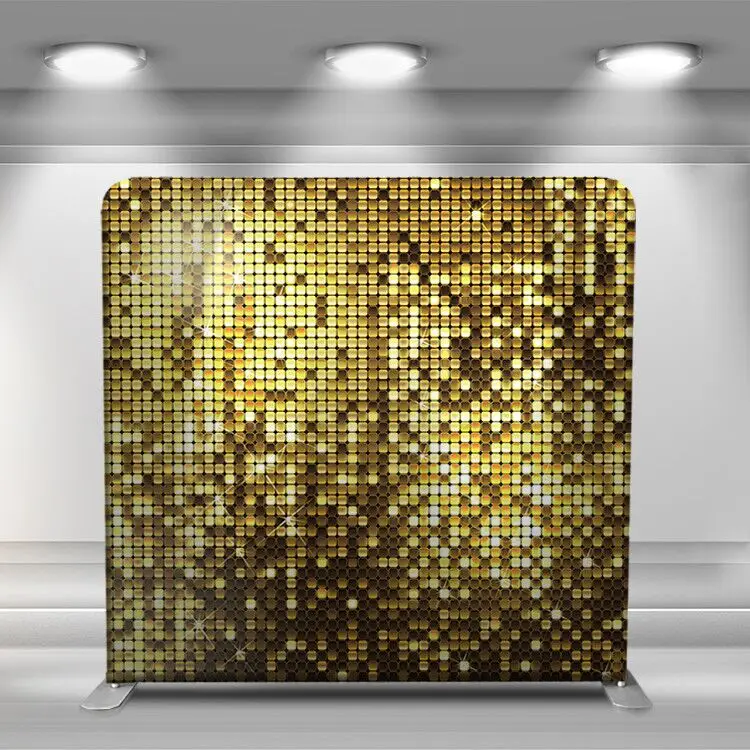 Portable lightweight durable 8x8ft aluminum tube stand tension fabric printing pillow case photo booth backdrop