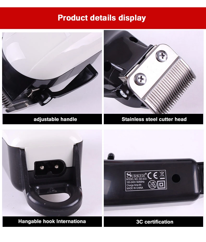 2022 best selling professional magnetic motor rechargeable smart hair clipper cutter hair trimmer machine electric hair clippers