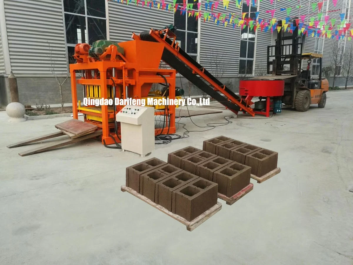 limestone block making machine  hollow paver maker cinder cement rd4-28complete set of automatic brick-making machine
