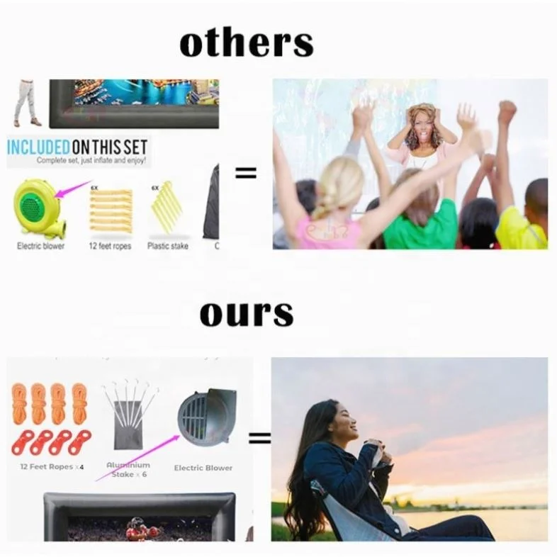 Factory Supply Directly Full Size Inflatable Movie Automatic Projector Screen