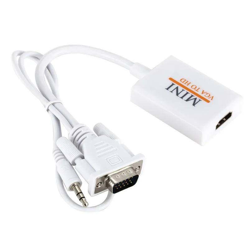 Кабель-адаптер VGA-HDMI Full HD 1080P папа a мама конвертер Кабель HDMI аудио видео кабель