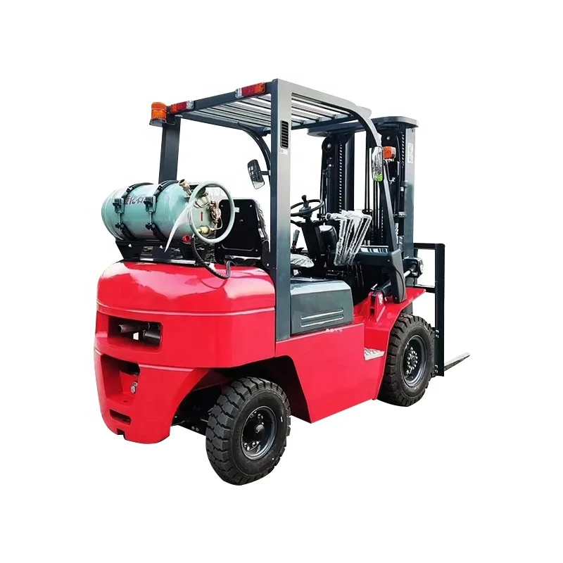 LPG Forklift Forward Moving Four Wheel Drive Balanced Weight Gasoline LPG Dual Fuel Internal Combustion Forklift 3 Ton 5 Ton