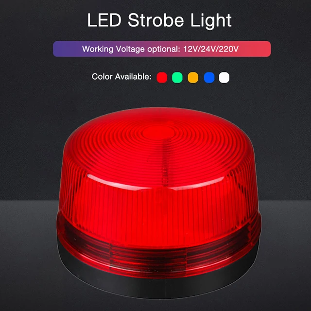 Security Waterproof Alarm Strobe Lamp 12v Mini Green Led Flash Strobe Light