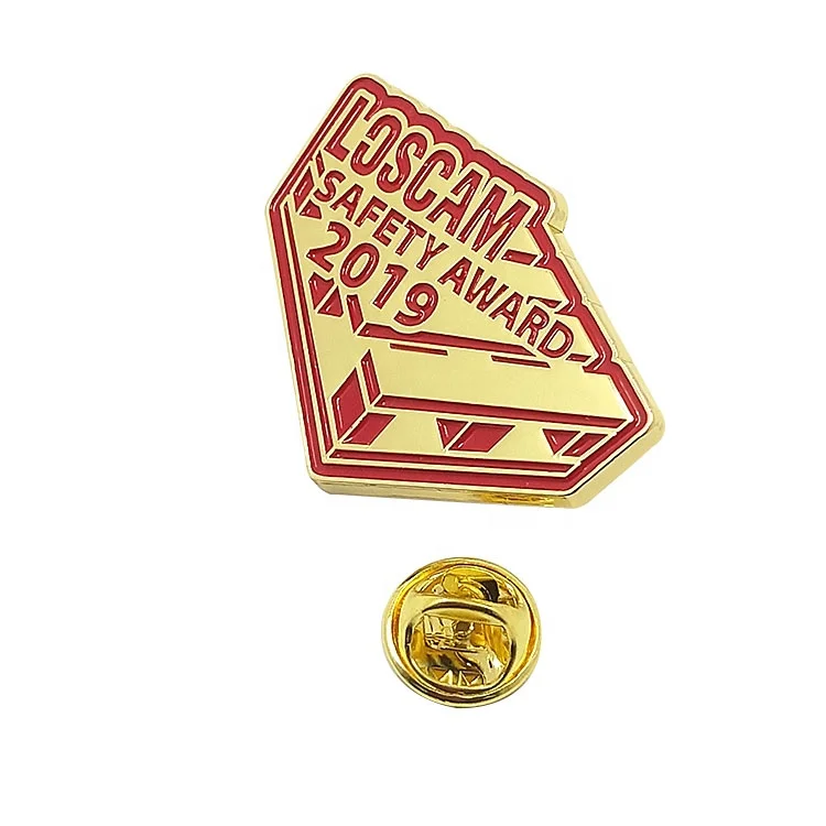 Tailor-made golden award medal custom metal logo pin badge