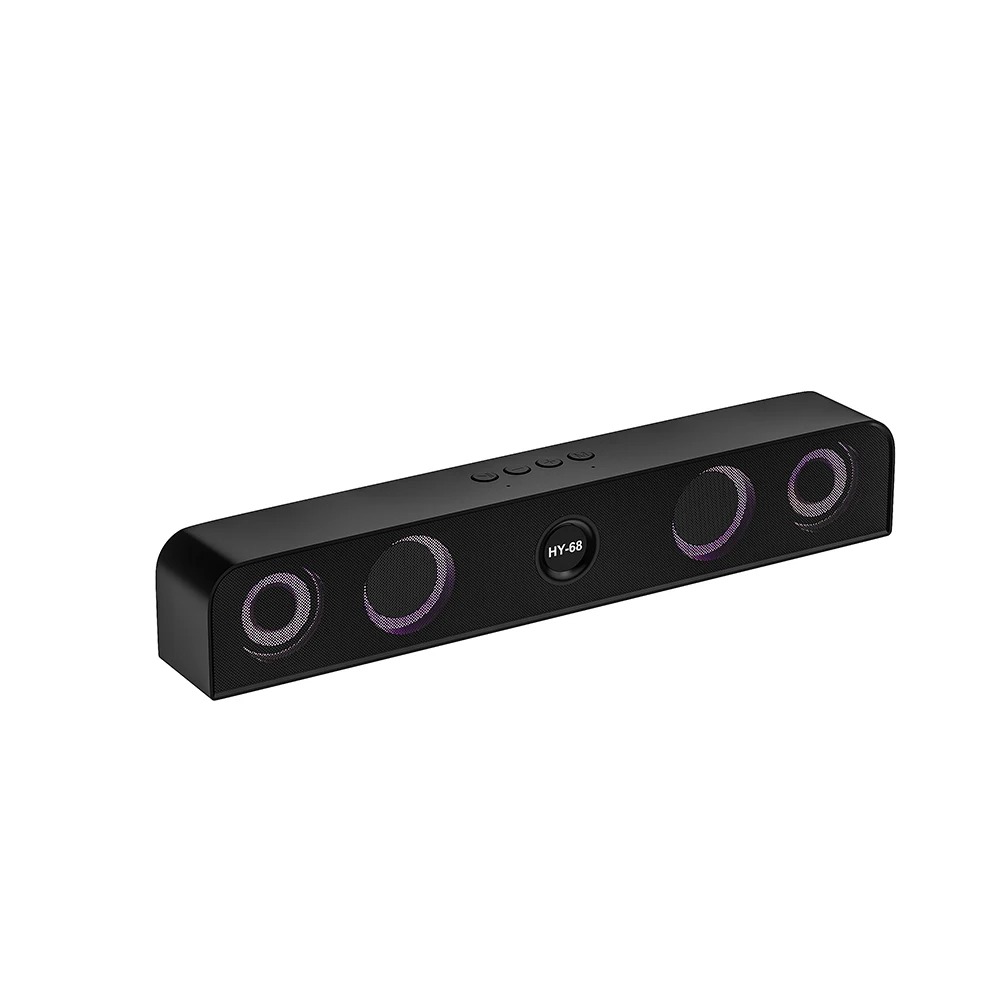 10W Wireless BT 5.0 Sound Bar Subwoofer Stereo Speaker Powerful FM PC Home TV Theater Surround Soundbar