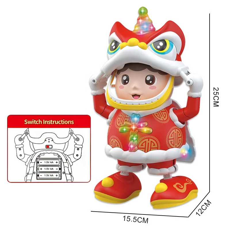 Chinese lion dancing toy cute lion kids musical toy New Year gift