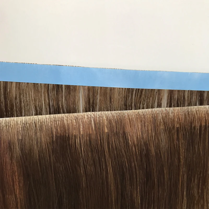 100% European Human Hair Invisible Tape In Hair Extensions Genius Weft With Glue Long Tape In Wholesale Double Drawn