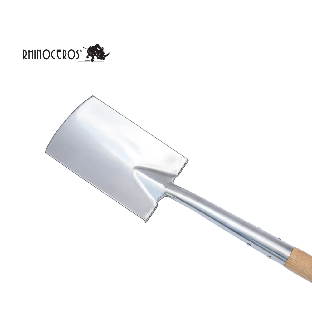 Wholesale Certified Polished Stainless Steel Head Traditional D Ash Wood Handle  Farming Garden Lady Spade