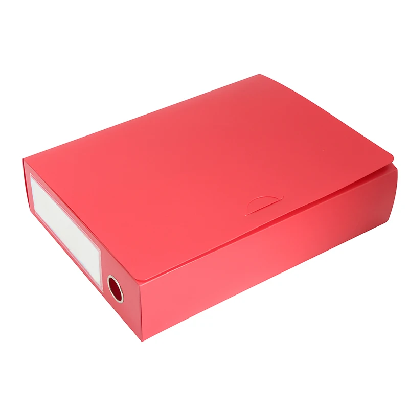 High Quality A4 Size PP Solid Color Foldable File Box Plastic Document Box File Folder for Office Stationery