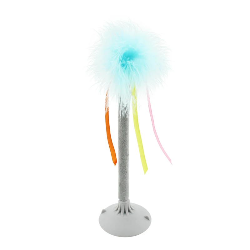 2023 New cat toys 2 IN 1 wobble window toys color box packaging supports OEM cat sucker toys