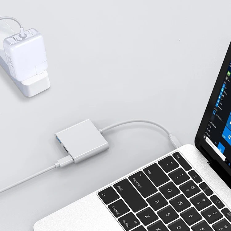 Настраиваемый логотип 3 в 1 взаимный обмен данными между компьютером и периферийными устройствами типа C многофункциональный концентратор для TYPE-C PD + USB HDTV
