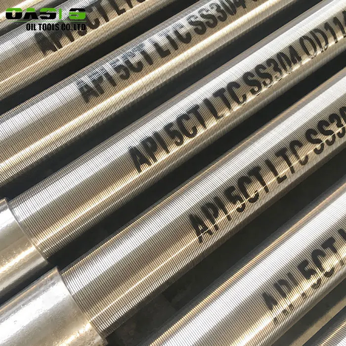 SS304/304L/316/316L Johnson Wedge Wire Screen/sand control Continuous Slot Well Screen Mesh for Water Well Filter