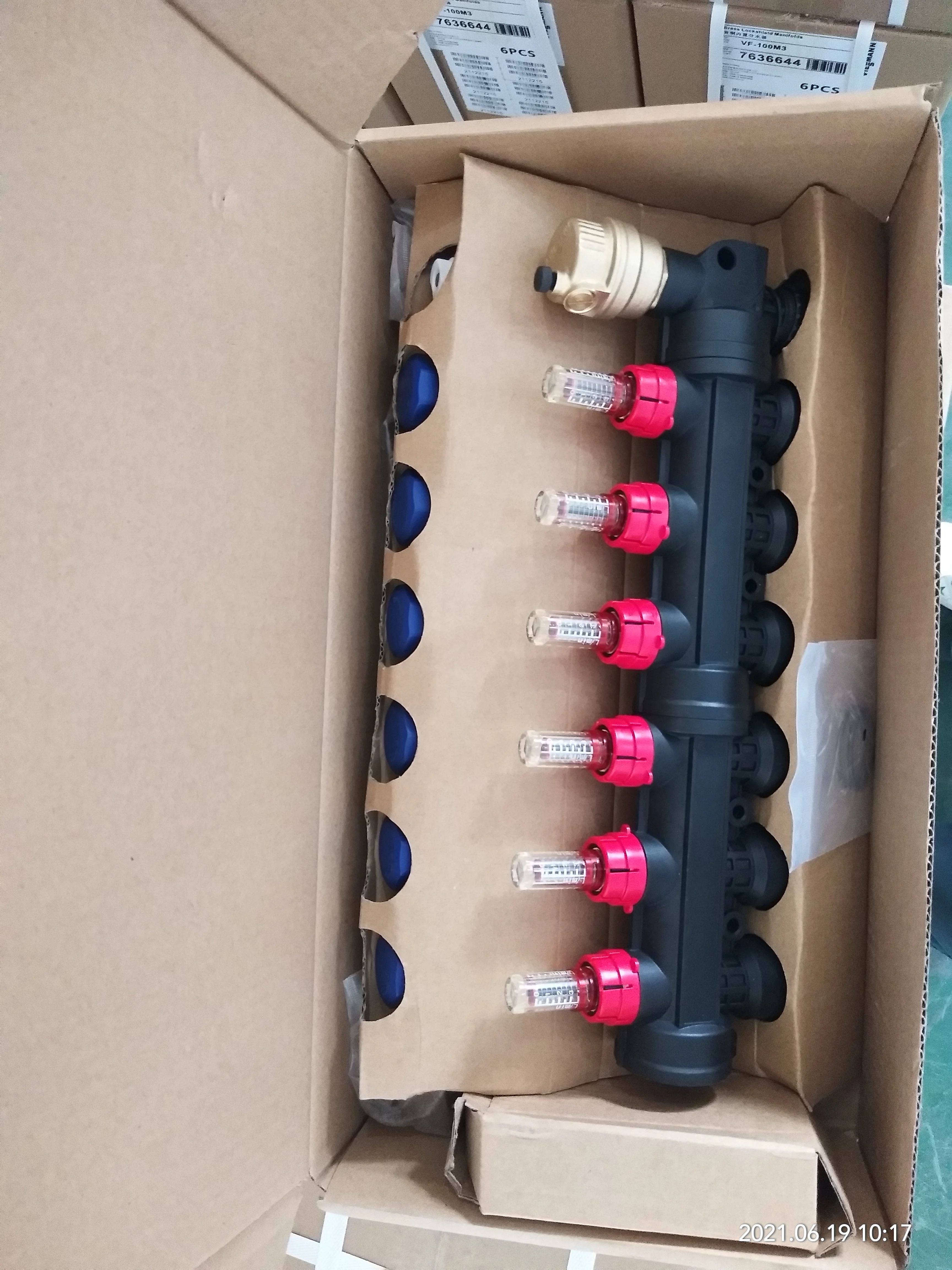 Copper-Plastic Manifold 6loop